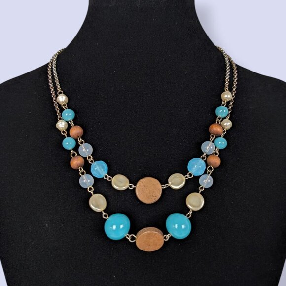 Jewelry - (2/$20) Vintage 2-Strand Bohemian Statement Necklace